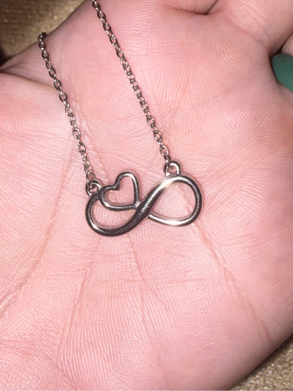 Infinity Heart Pendant Necklace - Silver Tone Women’s Jewelry
